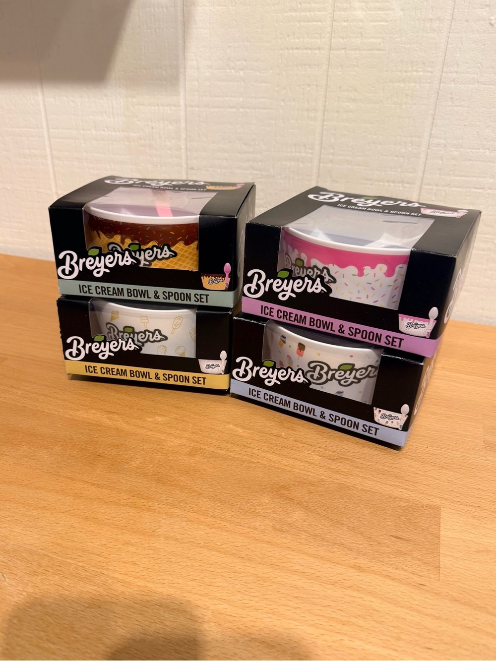 Breyer Ice Cream Bowl & Spoon Set | Four Sets | NWT